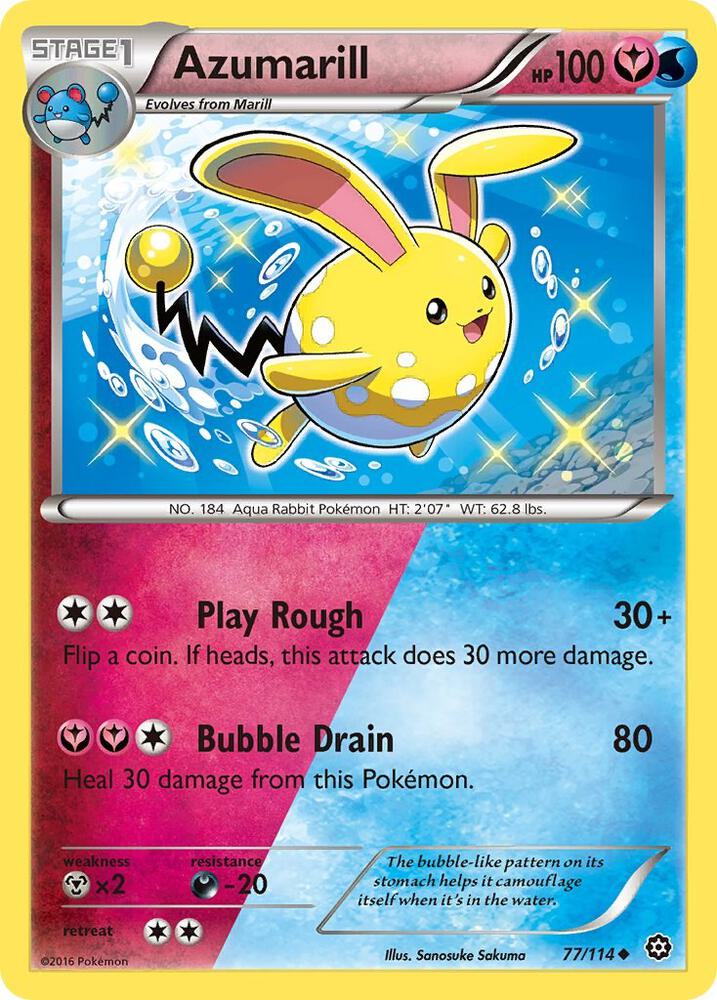 Azumarill Uncommon XY - Steam Siege 77/114 NM