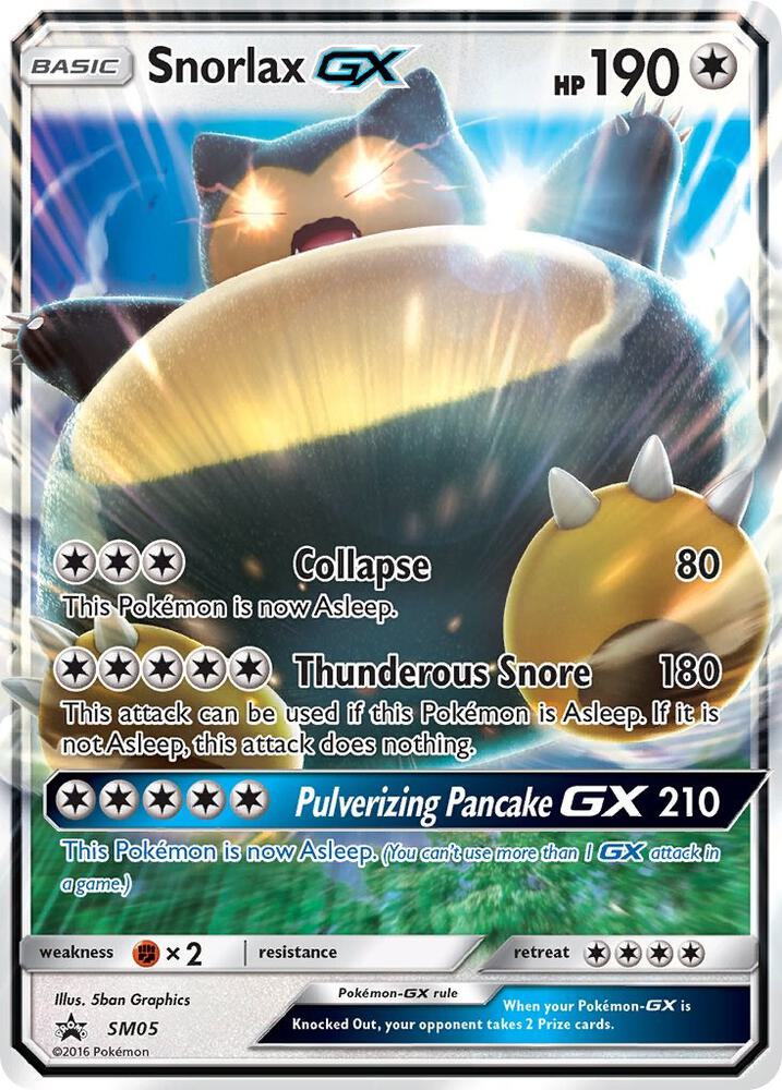 Snorlax GX Promo SM Promos SM05 LP (Back)