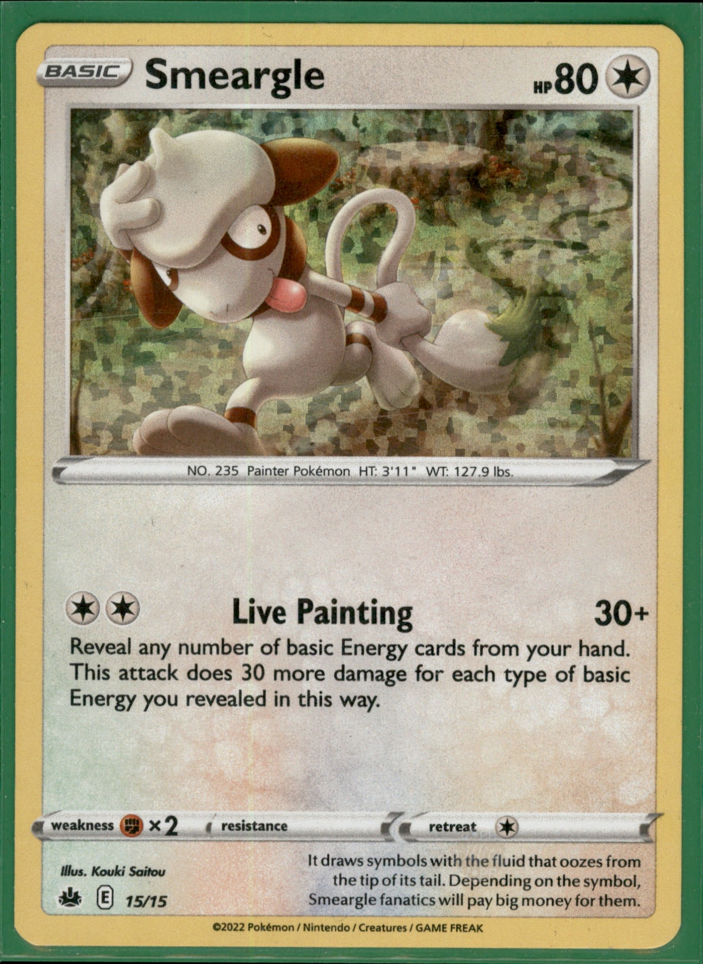 Smeargle - 15/15 Promo McDonald's Promos 2022 015/015 NM