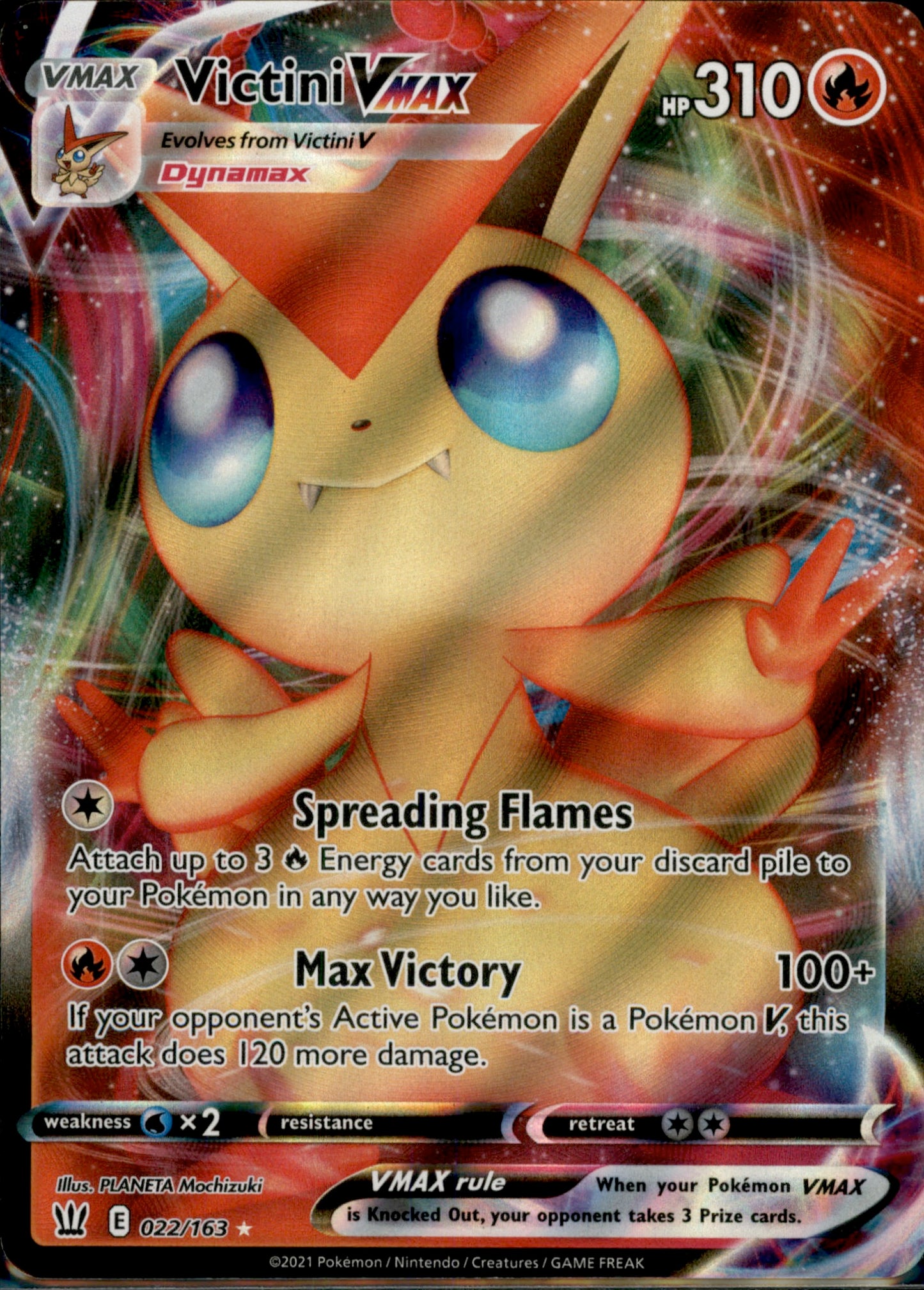 Victini VMAX Ultra Rare SWSH05: Battle Styles 022/163 NM