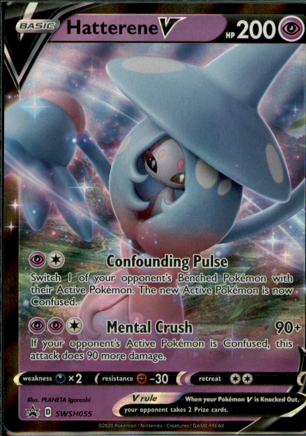 Hatterene V Promo SWSH: Sword & Shield Promo Cards SWSH055 NM
