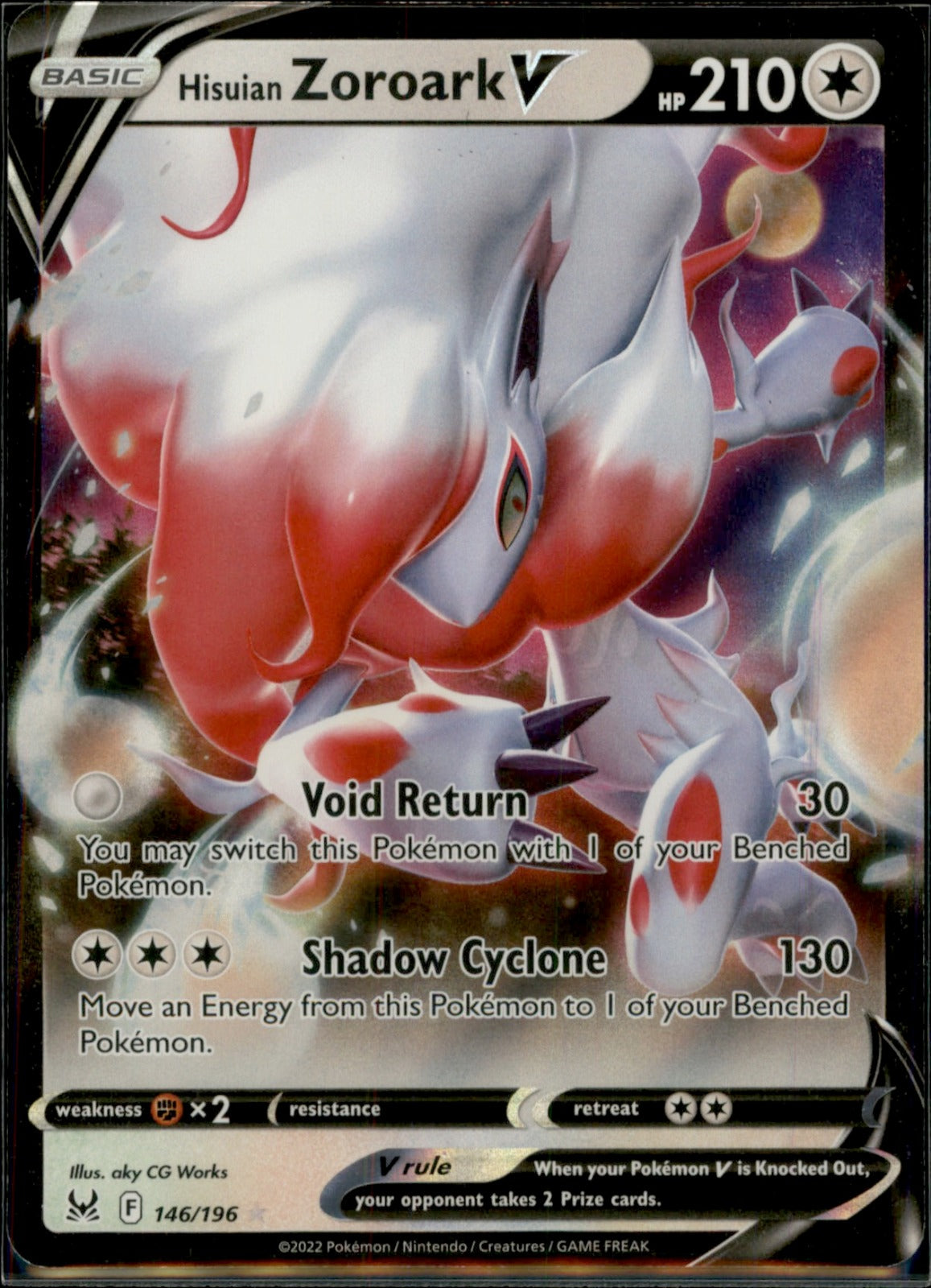 Hisuian Zoroark V Ultra Rare SWSH11: Lost Origin 146/196 NM