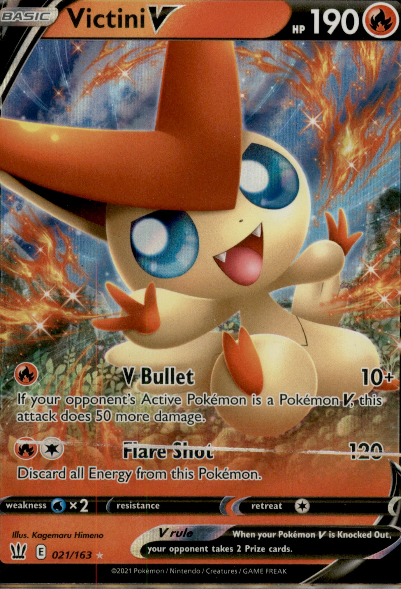Victini V Ultra Rare SWSH05: Battle Styles 021/163 NM