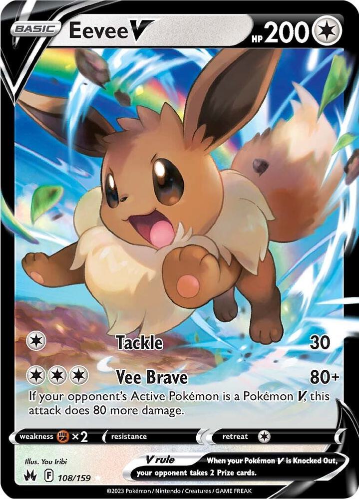 Eevee V Ultra Rare SWSH: Crown Zenith 108/159 NM