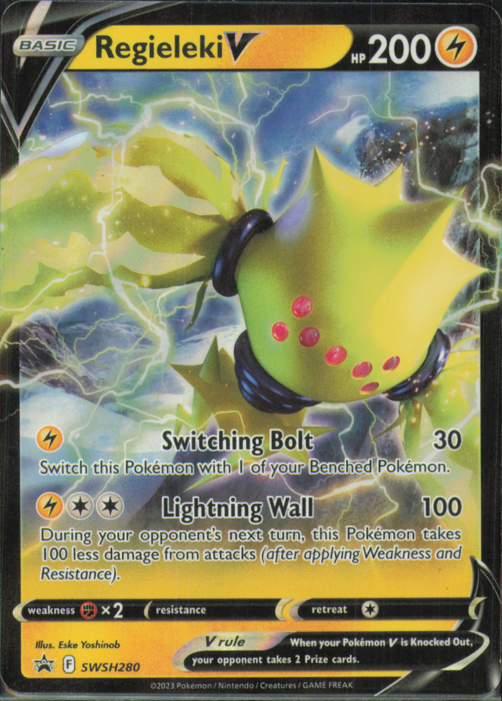 Regieleki V Ultra Rare SWSH12: Silver Tempest 057/195 NM