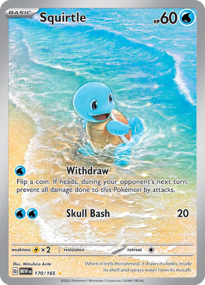 Squirtle Illustration Rare SV: Scarlet & Violet 151 170/165 NM