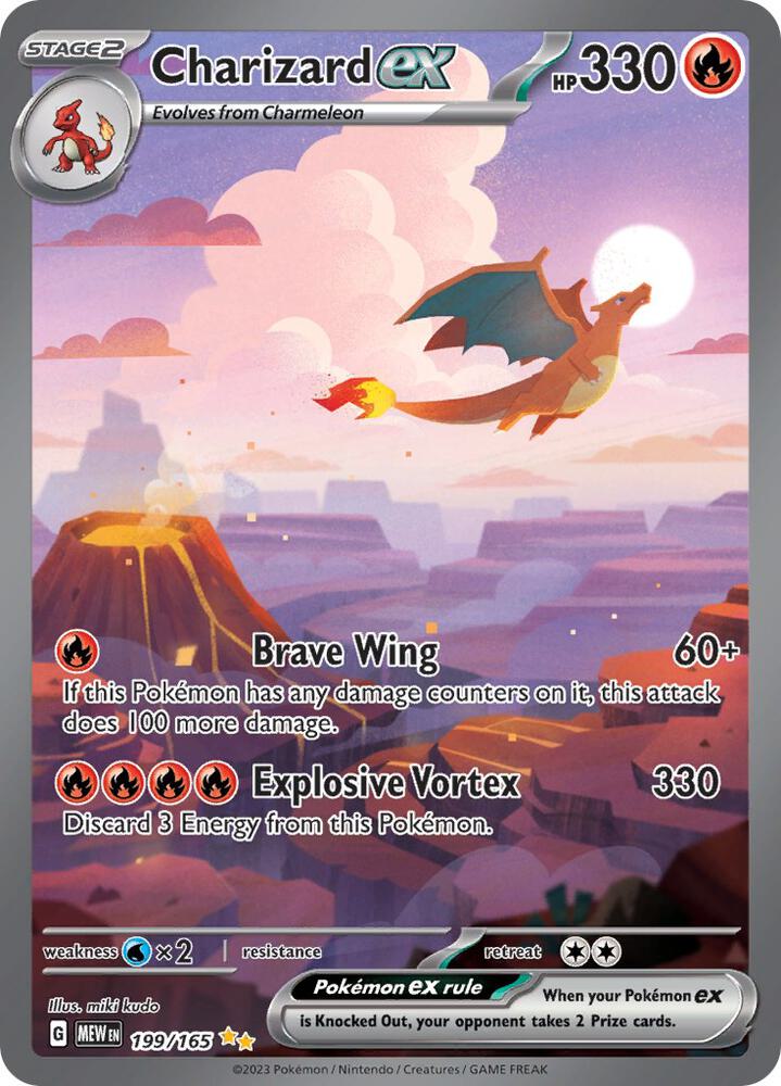 Charizard ex Special Illustration Rare SV: Scarlet & Violet 151 199/165 NM