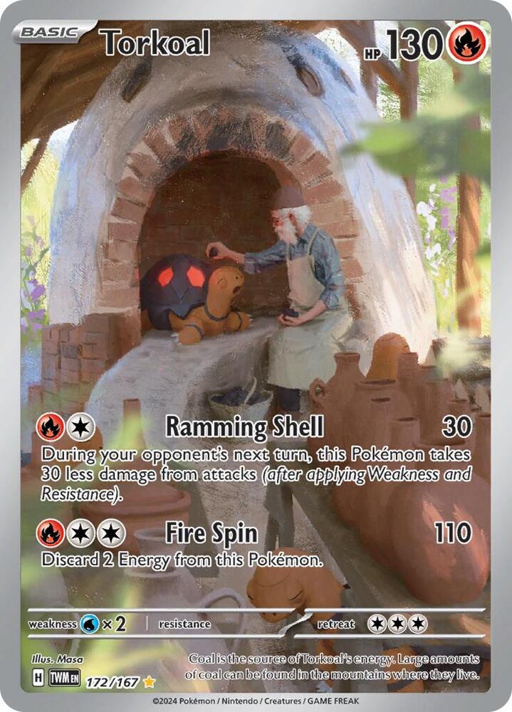 Torkoal - Illustration Rare SV06: Twilight Masquerade 172/167 NM