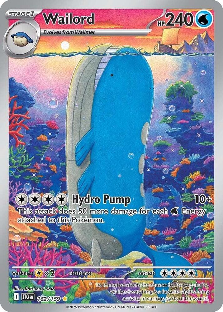Wailord Illustration Rare SV09: Journey Together 162/159 NM