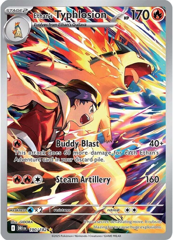 Ethan's Typhlosion Illustration Rare SV10: Destined Rivals 190/182 NM