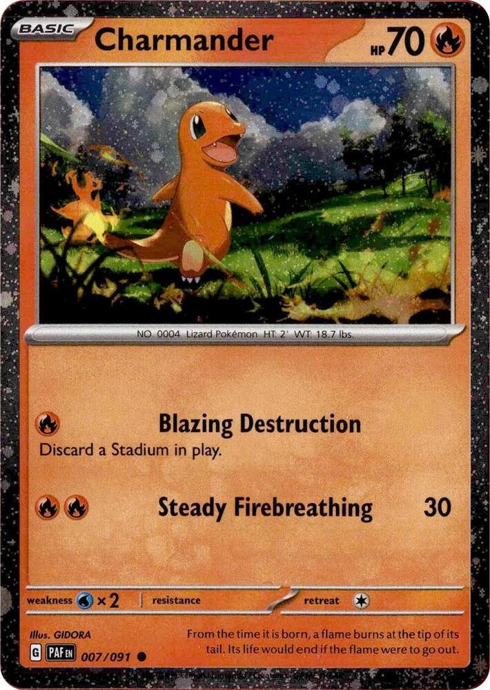 Charmander - (Cosmos Holo) Common Miscellaneous Cards & Products 007/091 NM (Back)