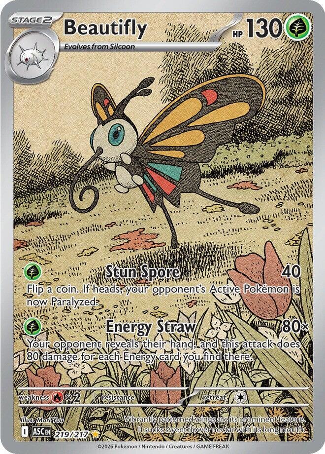 Beautifly Illustration Rare ME: Ascended Heroes 219/217 NM