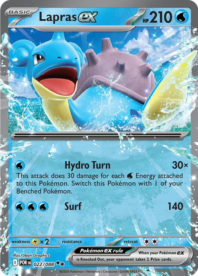 Lapras ex Double Rare ME03: Perfect Order 022/088 NM (Back)