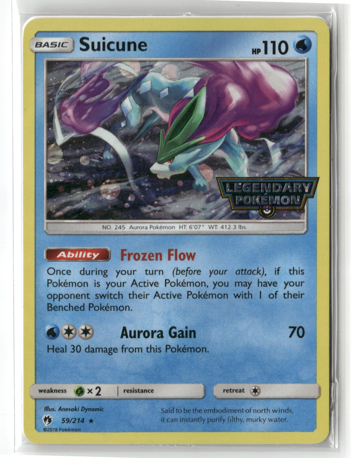 Suicune Legendary Pokemon Stamp Promo Miscellaneous Cards & Products 059/214 MP