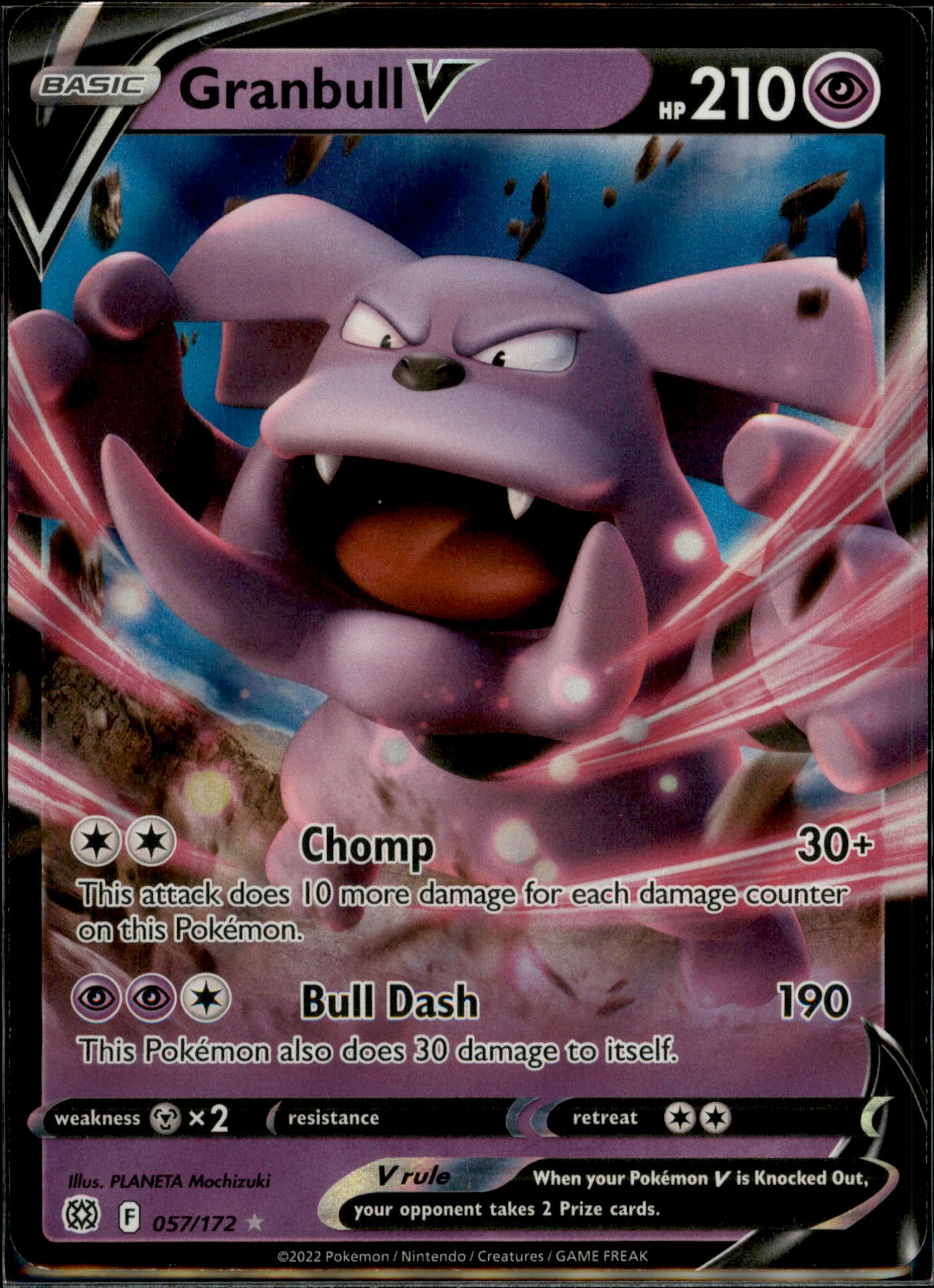 Granbull V Ultra Rare SWSH09: Brilliant Stars 057/172 NM