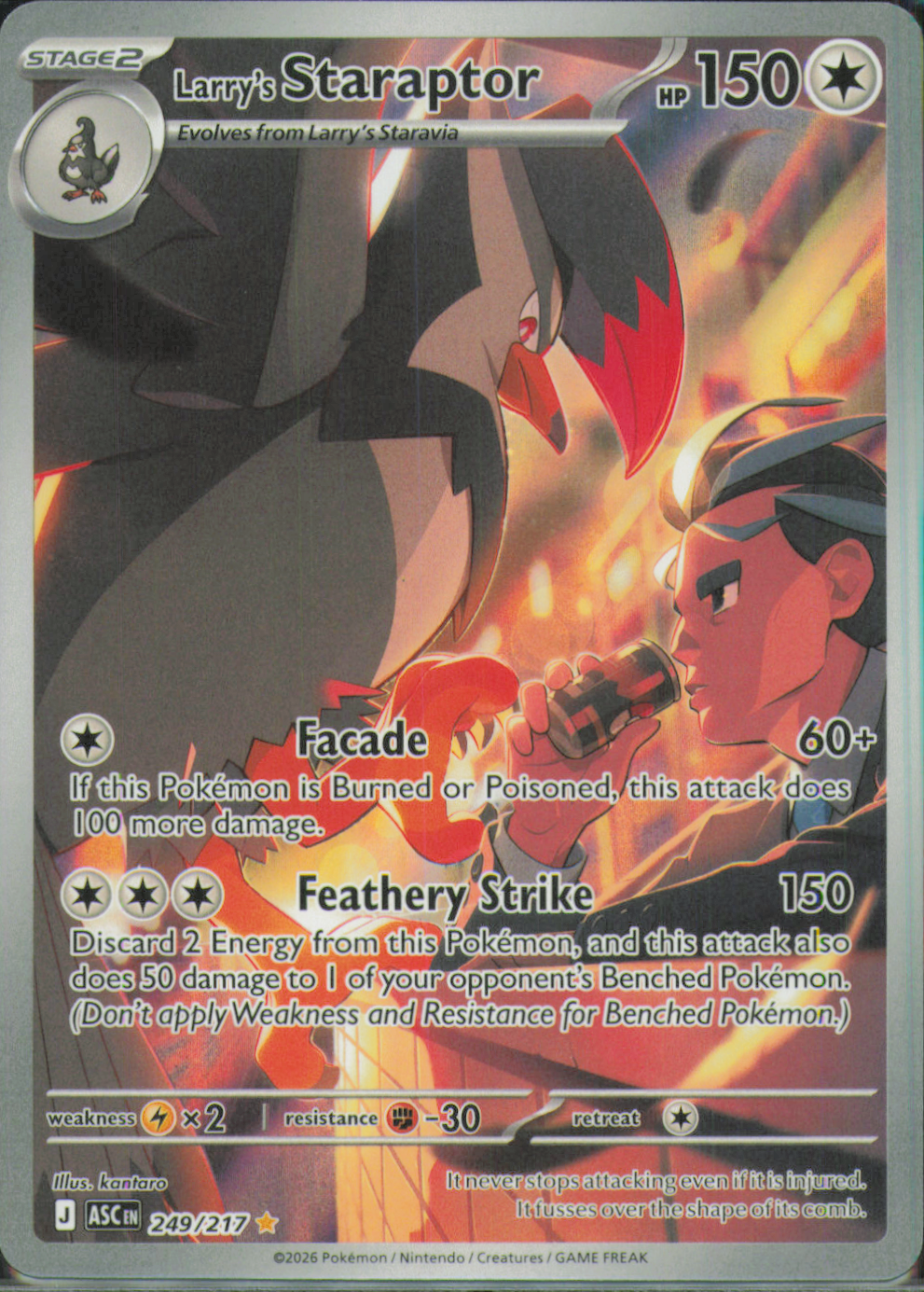 Larry's Staraptor Illustration Rare ME: Ascended Heroes 249/217 NM