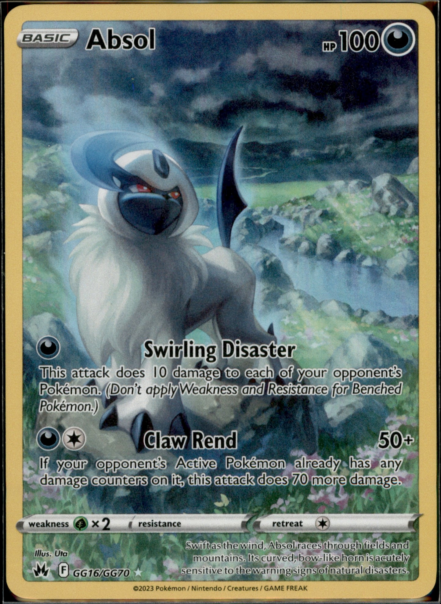 Absol Ultra Rare Crown Zenith: Galarian Gallery GG16/GG70 NM