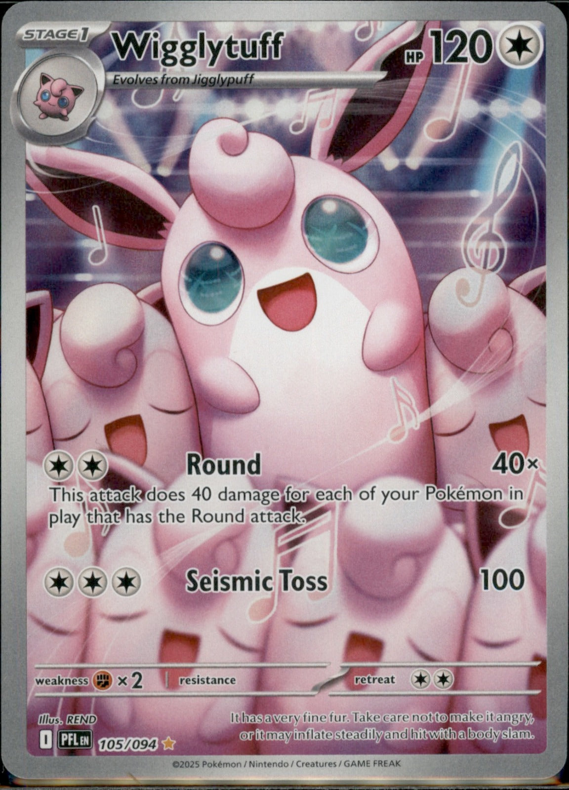 Wigglytuff Illustration Rare ME02: Phantasmal Flames 105/094 NM