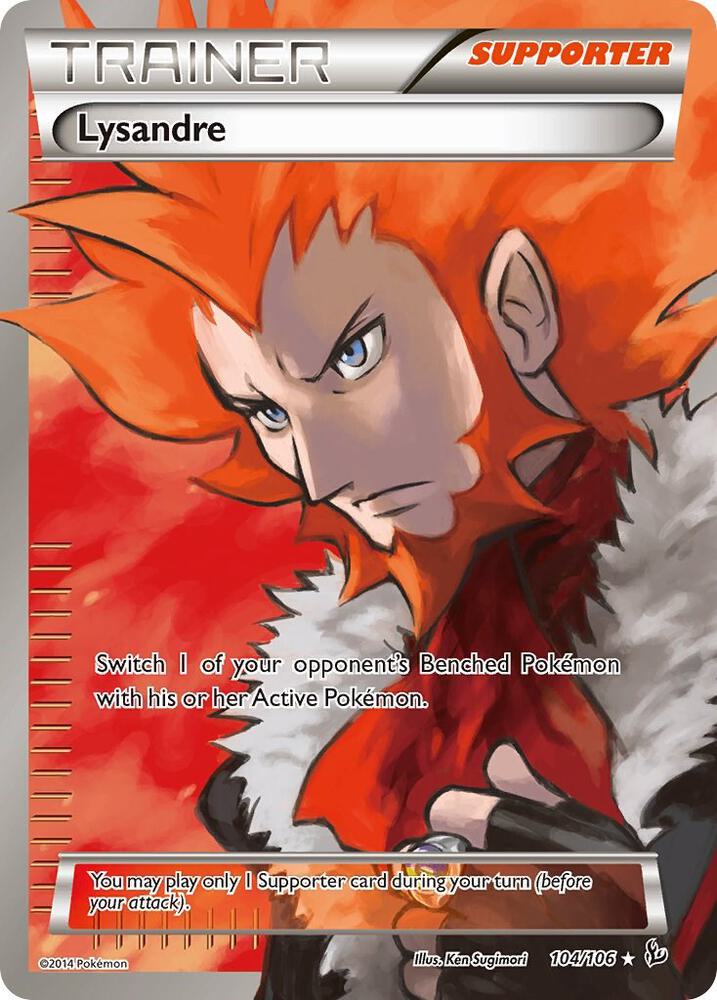 Lysandre (104 Full Art) Ultra Rare XY - Flashfire 104/106 LP