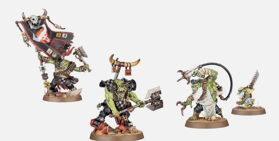 Armageddon - Ork Bannernob + Bigboss + Painboy