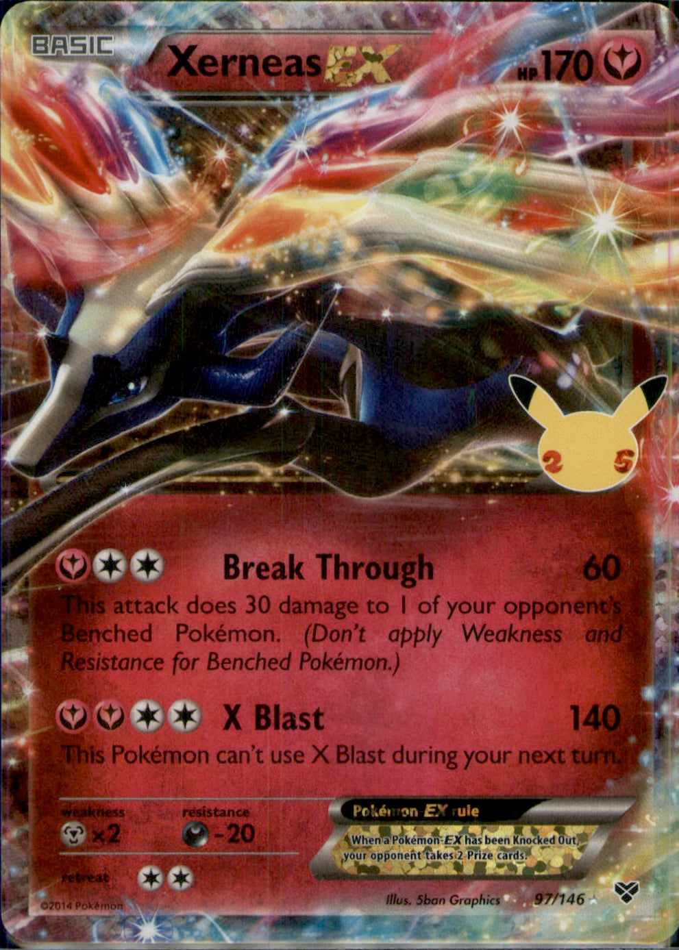 Xerneas EX Classic Collection Celebrations: Classic Collection 97/146 NM