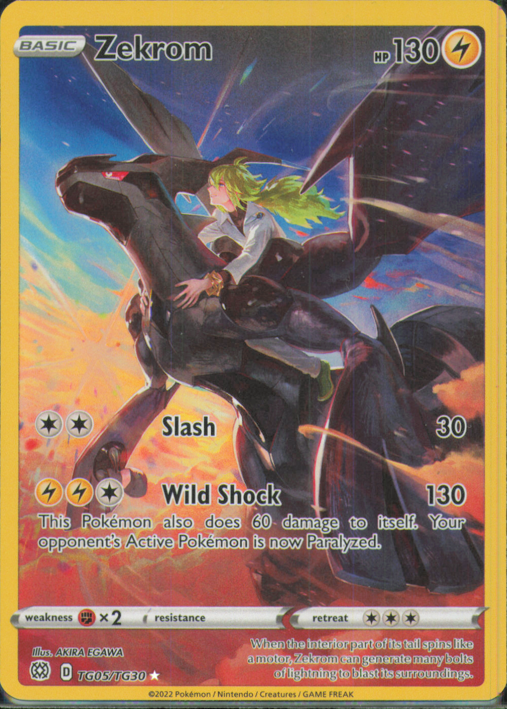 Zekrom Ultra Rare SWSH09: Brilliant Stars Trainer Gallery TG05/TG30 NM
