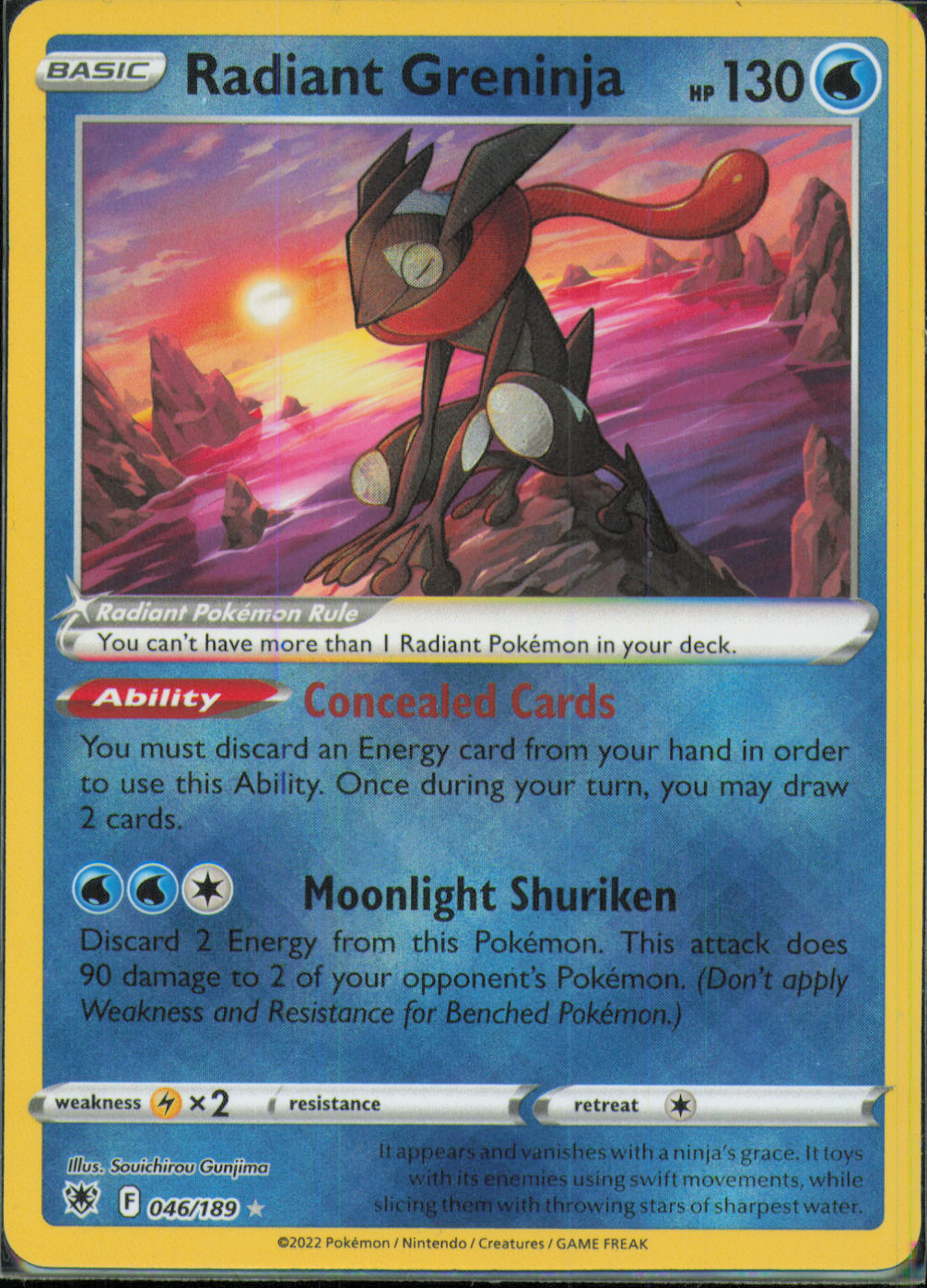 Radiant Greninja Radiant Rare SWSH10: Astral Radiance 046/189 NM