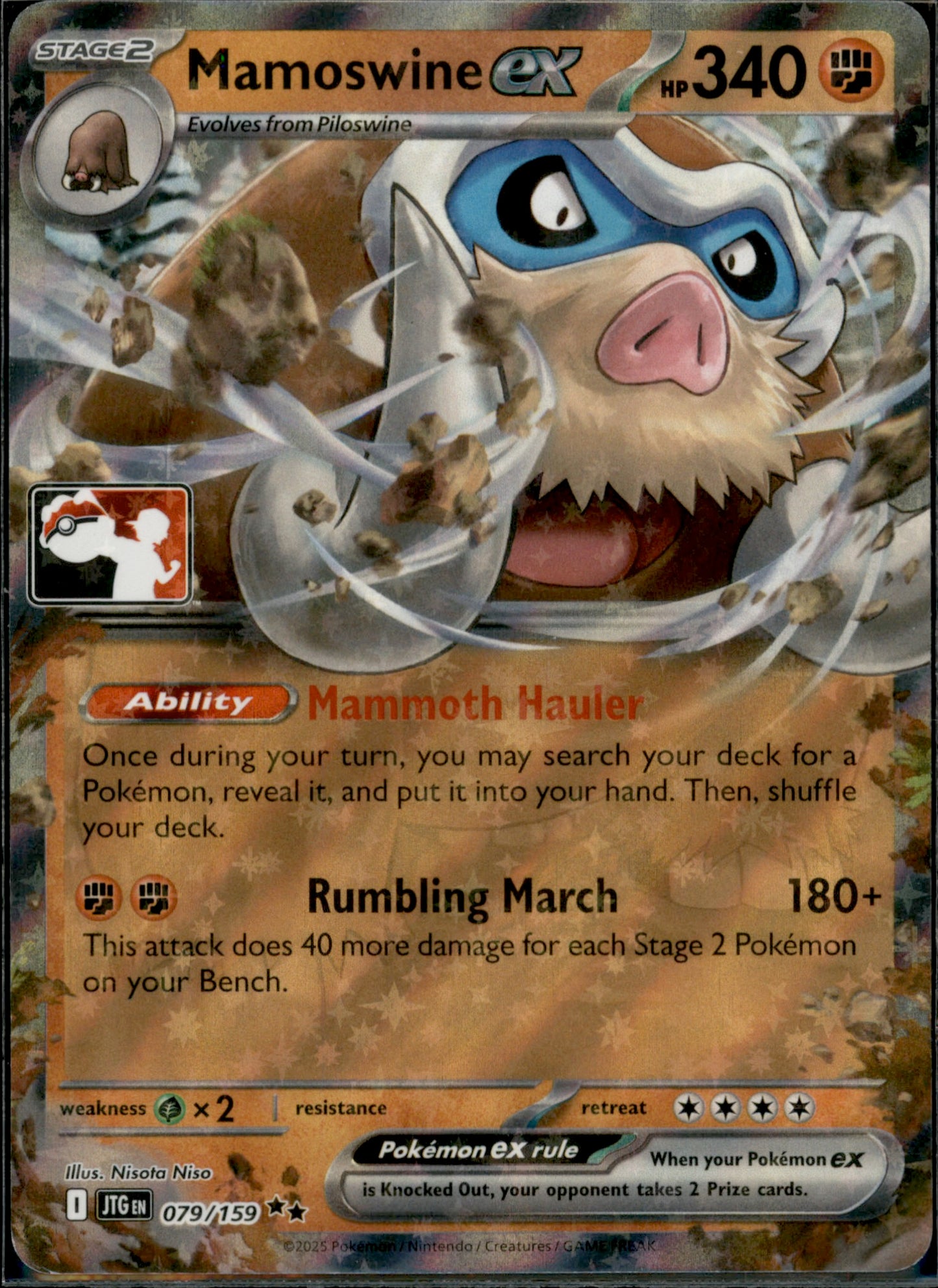 Mamoswine ex - Double Rare Prize Pack Series Cards 079/159 NM
