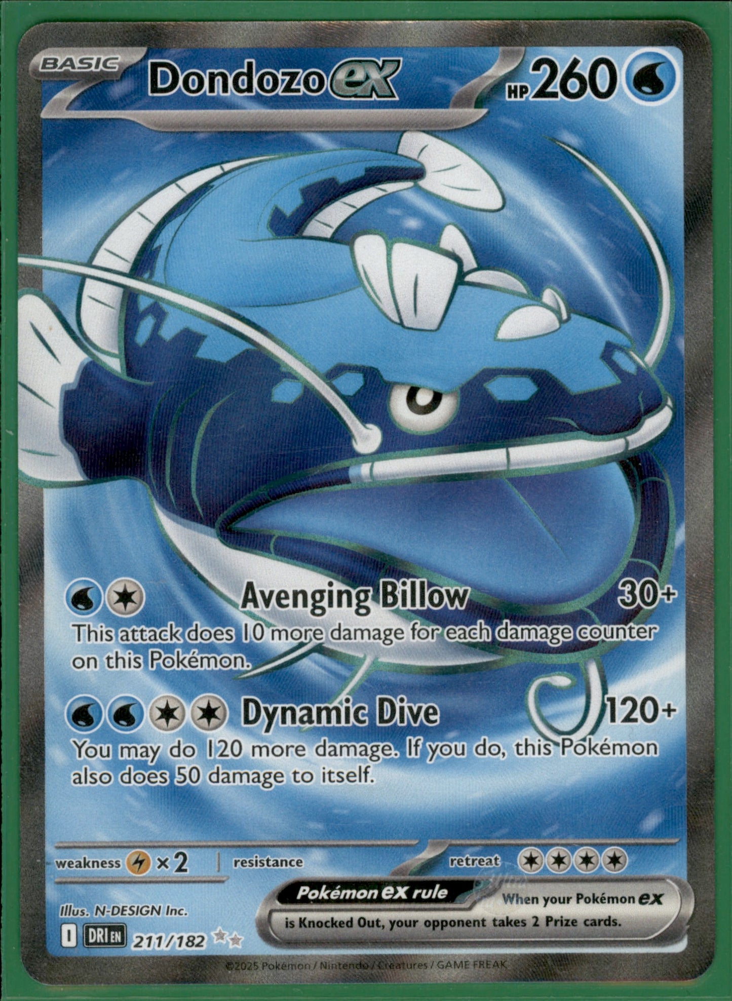 Dondozo ex Ultra Rare SV10: Destined Rivals 211/182 NM