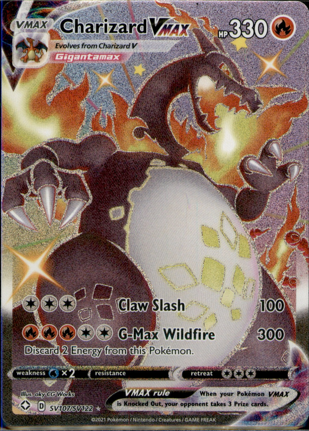 Charizard VMAX Shiny Holo Rare Shining Fates: Shiny Vault SV107/SV122 NM