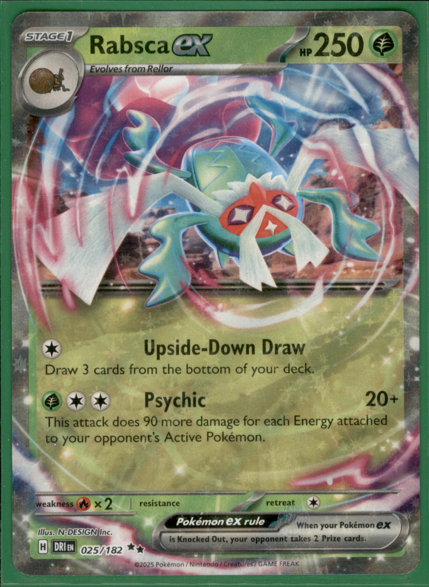 Rabsca ex Double Rare SV10: Destined Rivals 025/182 NM