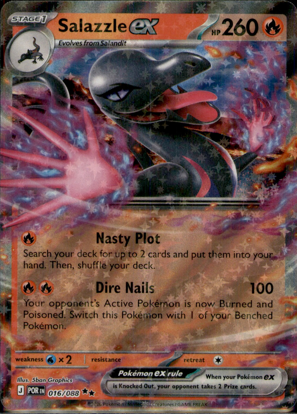 Salazzle ex - Double Rare ME03: Perfect Order 016/088 NM