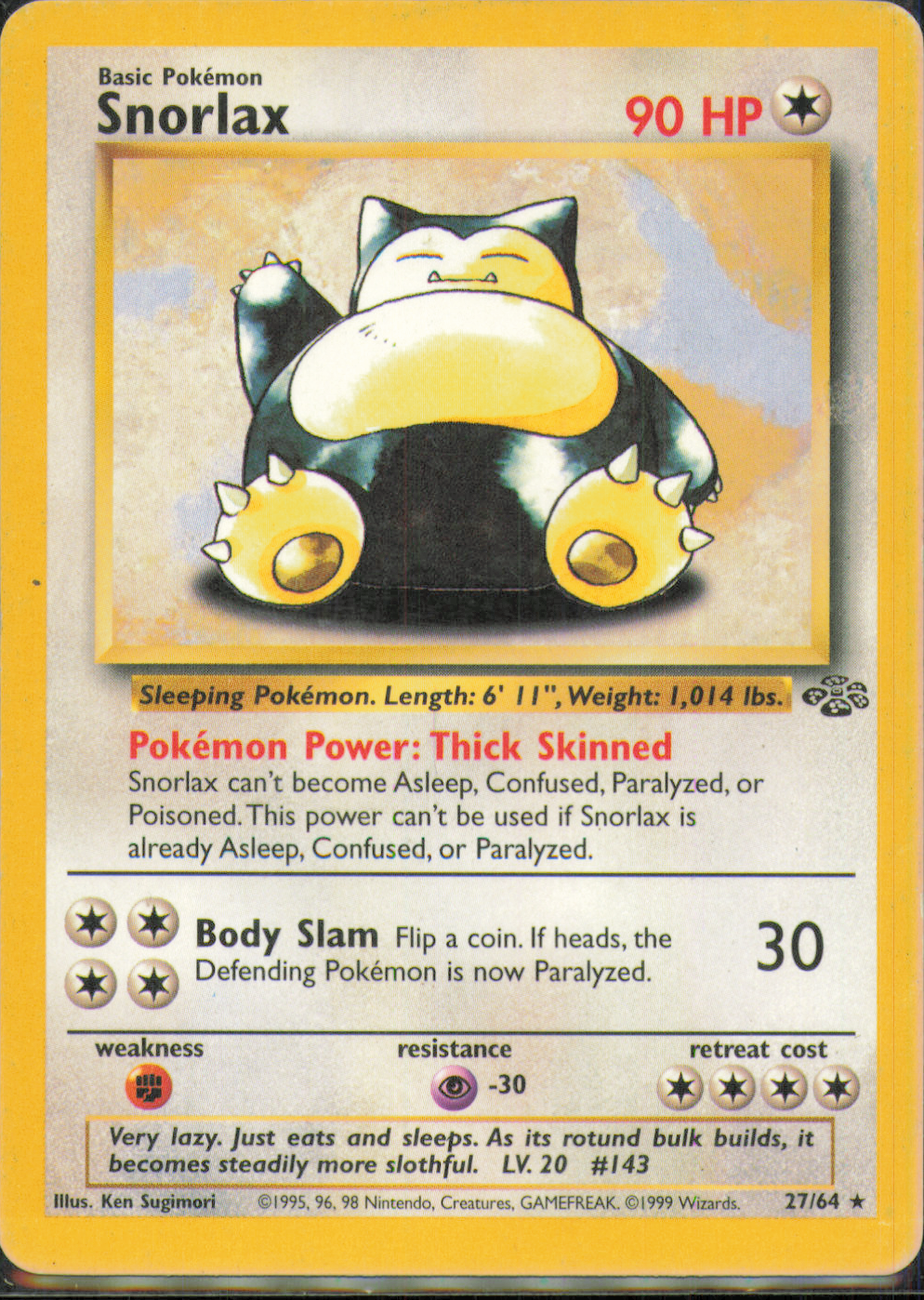 Snorlax (27) Rare Jungle 27/64 MP