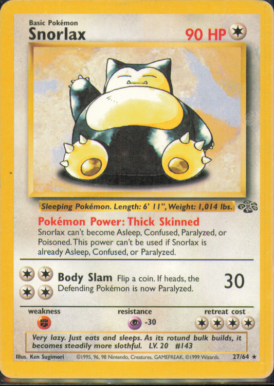 Snorlax (27) Rare Jungle 27/64 MP