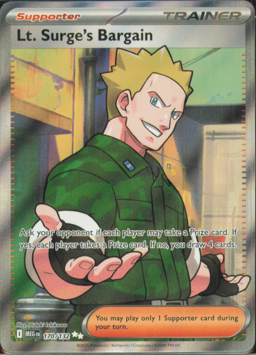 Lt. Surge's Bargain Ultra Rare ME01: Mega Evolution 170/132 NM