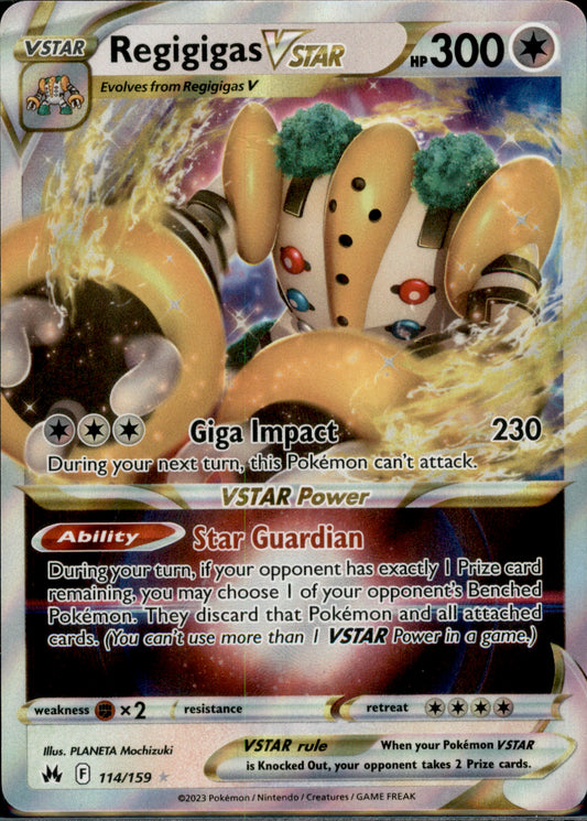 Regigigas VSTAR Ultra Rare Crown Zenith 114/159 NM