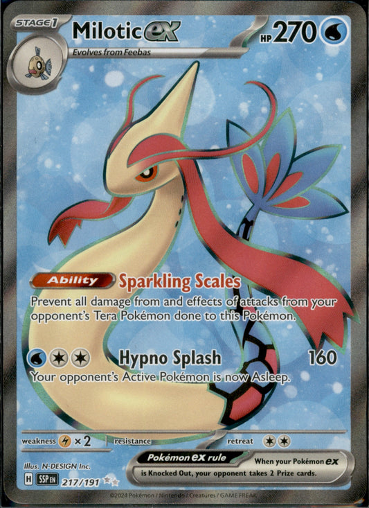 Milotic ex Ultra Rare SV08: Surging Sparks 217/191 NM