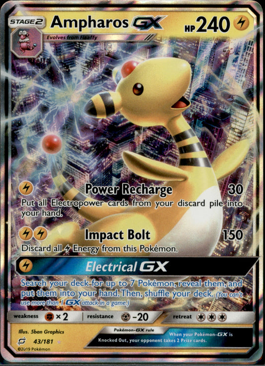 Ampharos GX Ultra Rare SM - Team Up 43/181 NM