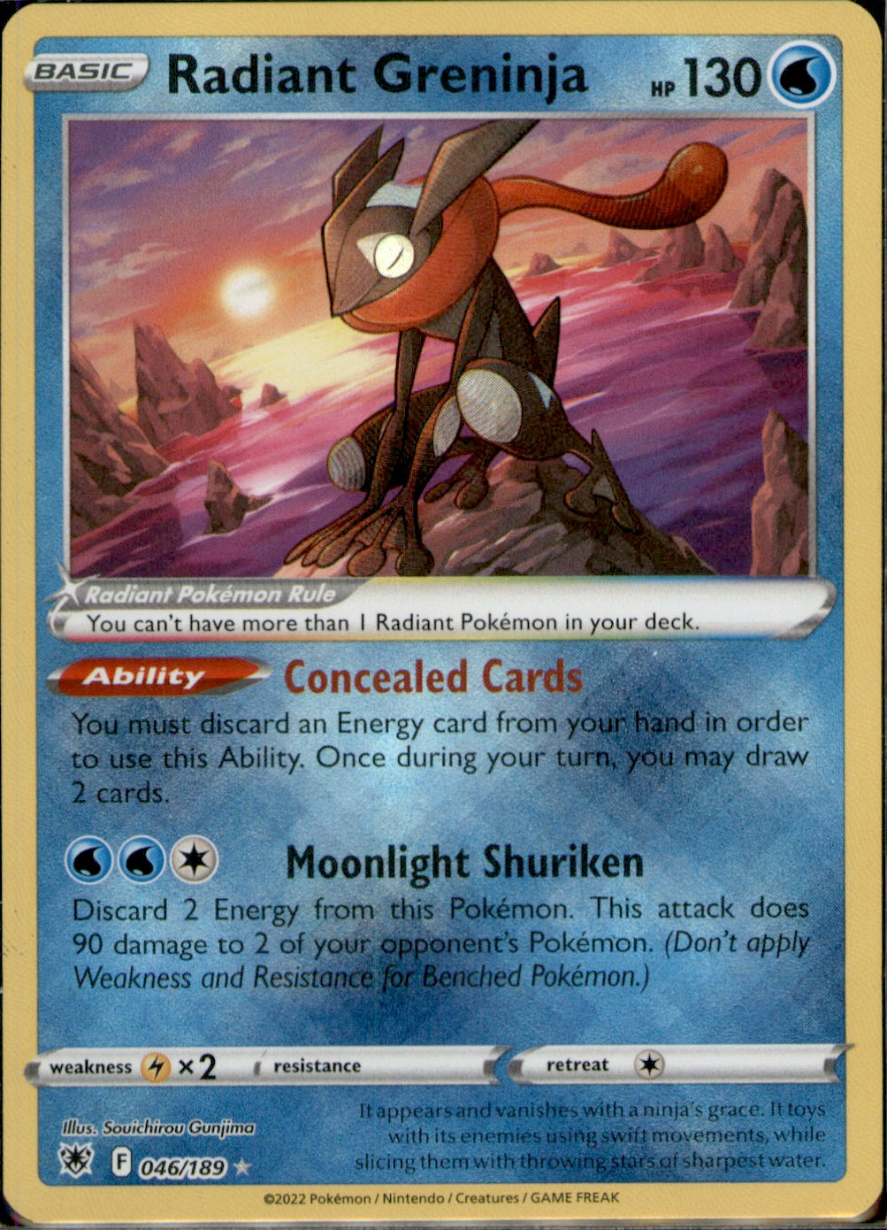 Radiant Greninja Radiant Rare SWSH10: Astral Radiance 046/189 NM
