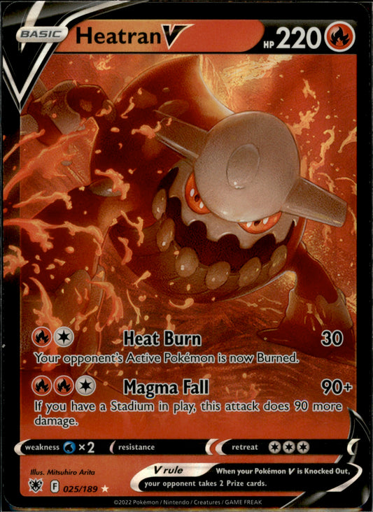Heatran V Ultra Rare SWSH10: Astral Radiance 025/189 NM