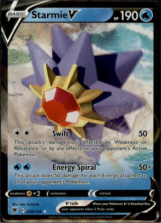 Starmie V Ultra Rare SWSH10: Astral Radiance 030/189 NM
