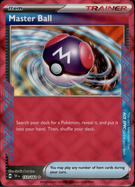 Master Ball ACE SPEC Rare SV05: Temporal Forces 153/162 NM