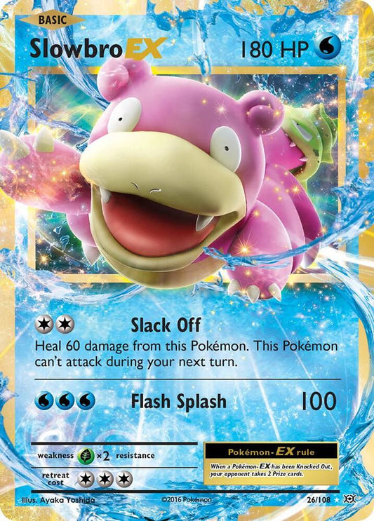 Slowbro EX Ultra Rare XY - Evolutions 26/108 LP (Back)
