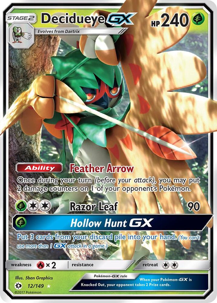 Decidueye GX Ultra Rare SM Base Set 12/149 NM