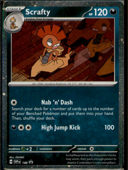 Scrafty - (Cosmos Holo) Promo SV: Scarlet & Violet Promo Cards 188 NM