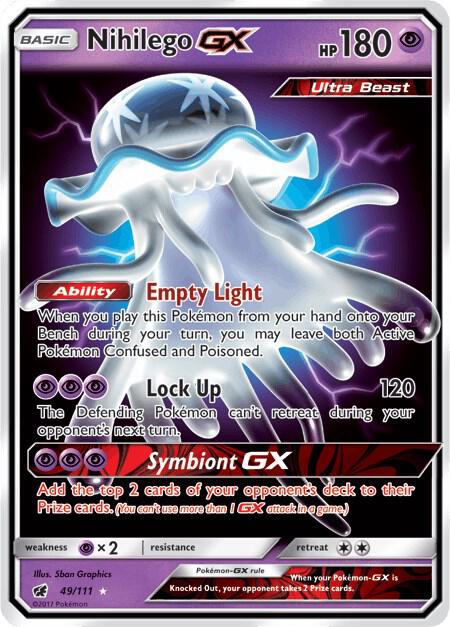 Nihilego GX Ultra Rare SM - Crimson Invasion 49/111 NM (Back)
