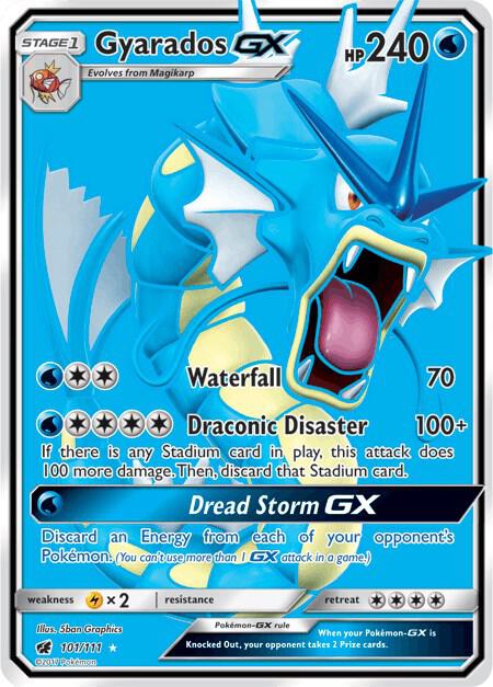 Gyarados GX (Full Art) Ultra Rare SM - Crimson Invasion 101/111 LP