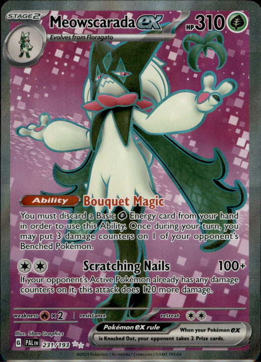 Meowscarada ex Ultra Rare SV02: Paldea Evolved 231/193 NM