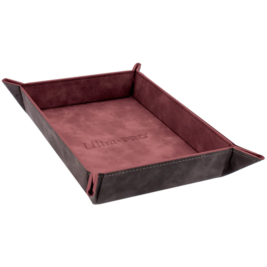 ULTRA PRO Gaming Accessories - Foldable Dice Rolling Trays- Ruby Suede