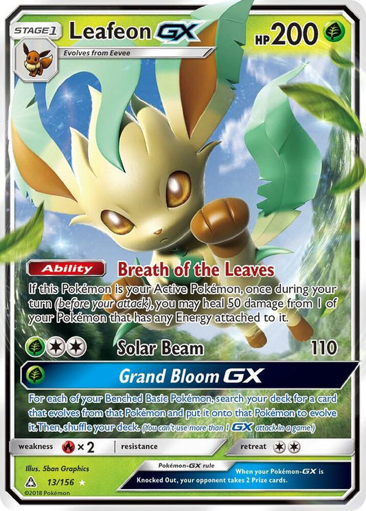 Leafeon GX Ultra Rare SM - Ultra Prism 13/156 NM